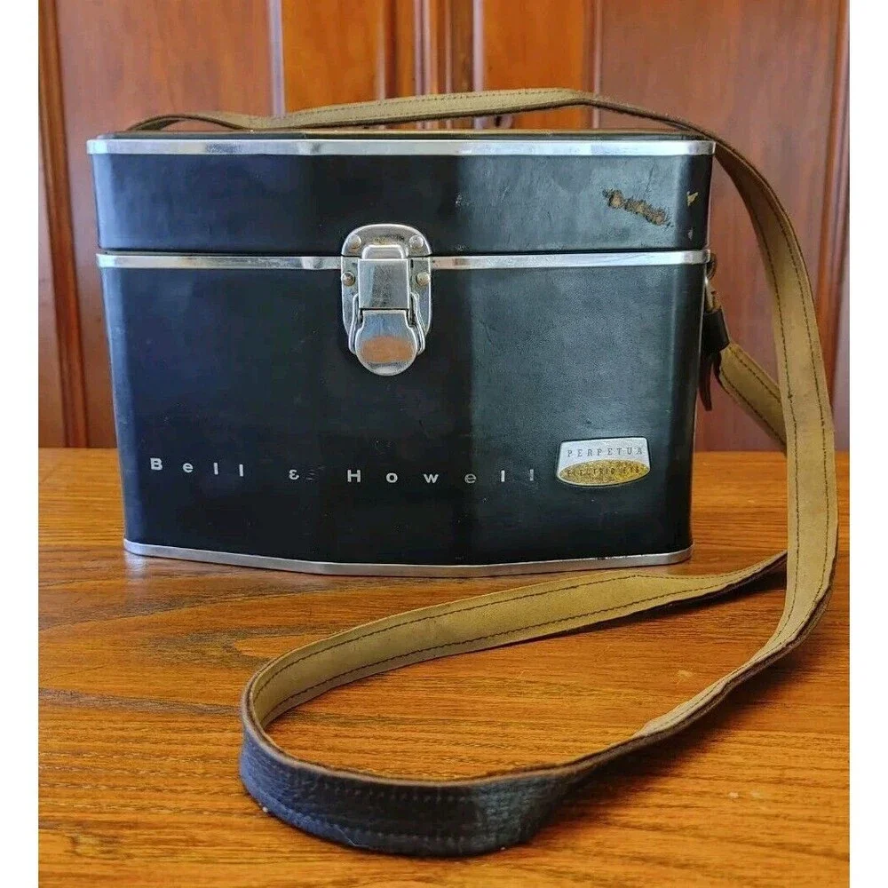 Bell & Howell Video Camera Bag 1960s Black/chrome VGC OOAK Cross body Bag